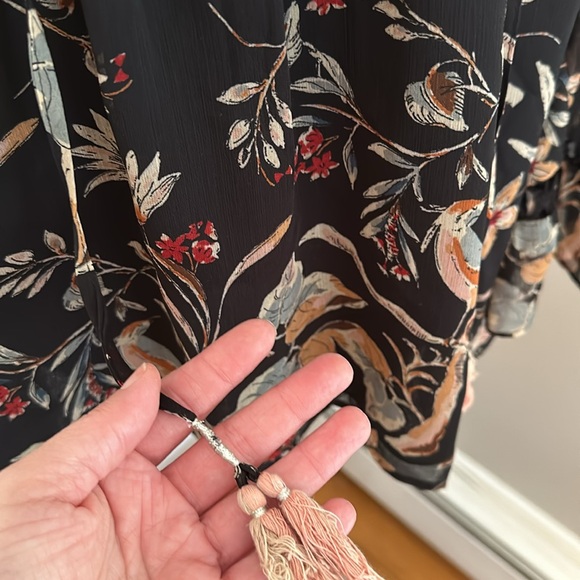 Maeve Floral Peasant Blouse, Size L - Picture 5 of 15